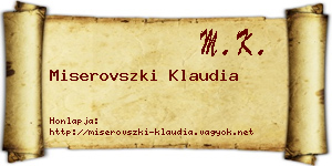 Miserovszki Klaudia névjegykártya